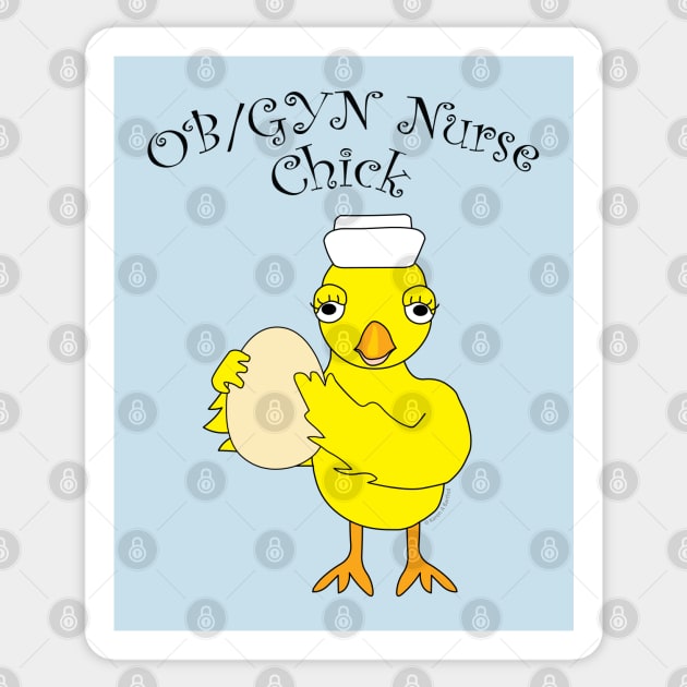 OB/GYN Nurse Chick Sticker by Barthol Graphics